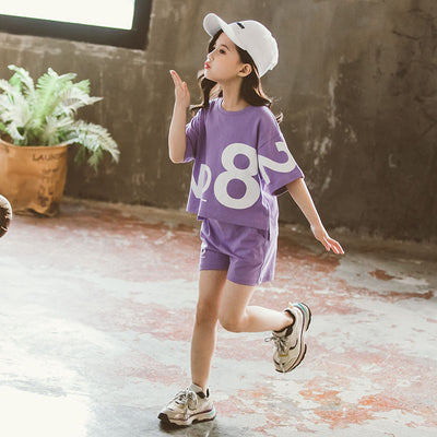 Conjunto Deportivo Niña Manga Corta - Cómodo y Versátil - Image 3