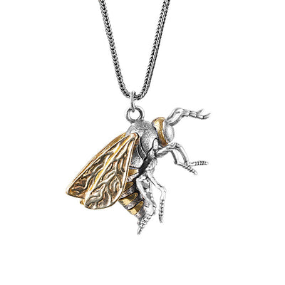 Dije Abeja de Plata Tailandesa Unisex Personality - Image 5