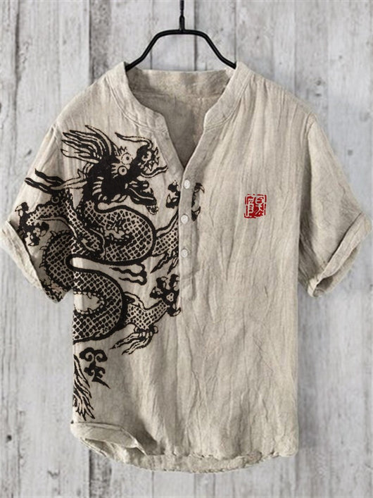 Camisa Hawaiana Navideña Casual con Estampado Santa para Hombre - Image 29