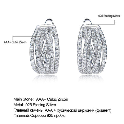 Aretes de Clip Plata S925 con Piedras Preciosas Estilo Retro - Image 7