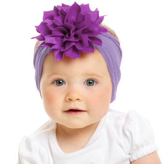 Diadema Elástica Infantil Flor Loto de Nylon - Image 15