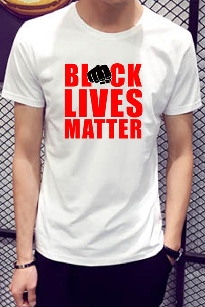 Camiseta de Algodón Negra Personalizable - Black Lives Matter
