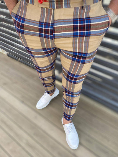 Pantalones Casuales a Cuadros Estilo Europeo Americano Corte Ninth - Image 17