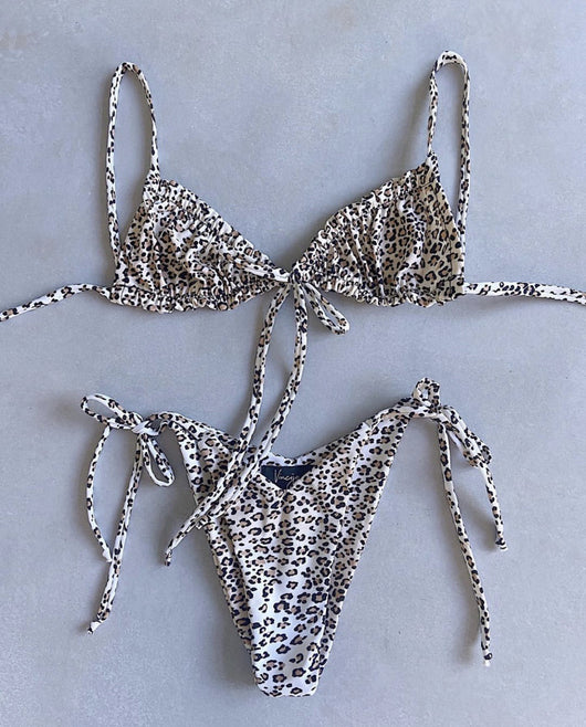 Bikini Deportivo de Tiras Ajustables en Color Sólido - Image 17