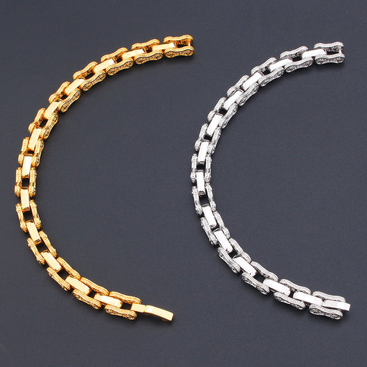 Pulsera Cadena Cubana Hip Hop Circón para Hombre y Mujer - Image 9