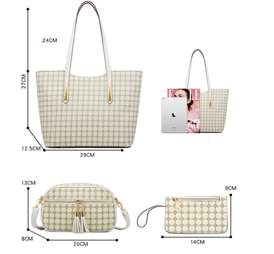 Bolso Bandolera Lunares para Suegra con Diseño de Cuatro Piezas y Borla - Image 16