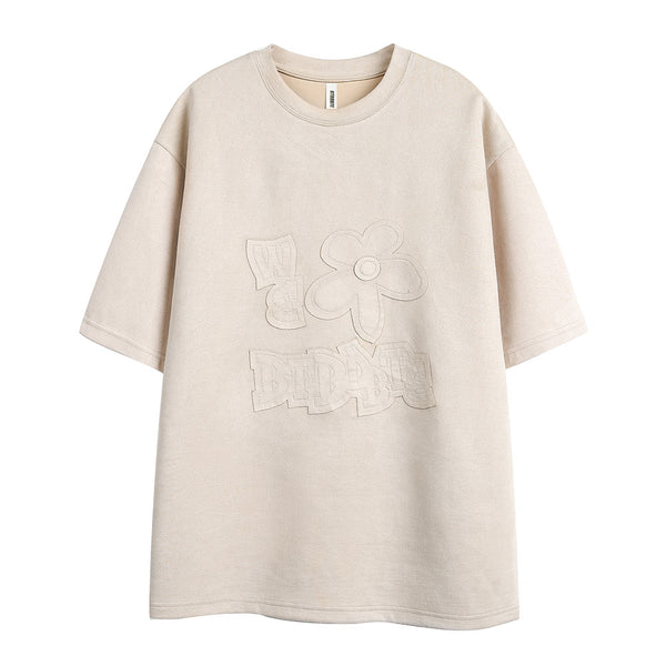 Camiseta Bordada de Manga Corta para Hombre