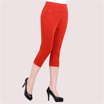 Pantalones Casuales de Cintura Alta en Colores Lisos - Image 10