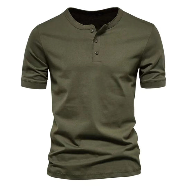 Playera Casual de Cuello Redondo para Hombre - Colores Sólidos