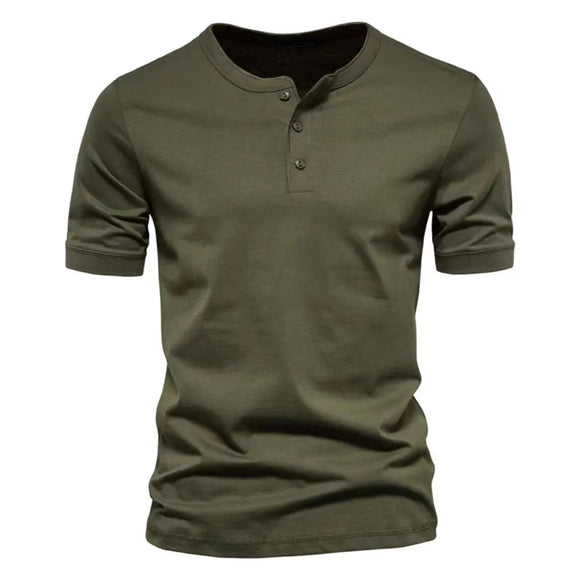 Playera Casual de Cuello Redondo para Hombre - Colores Sólidos
