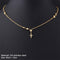 Cross Bead Necklace Clavicle Chain Dorado 1gold