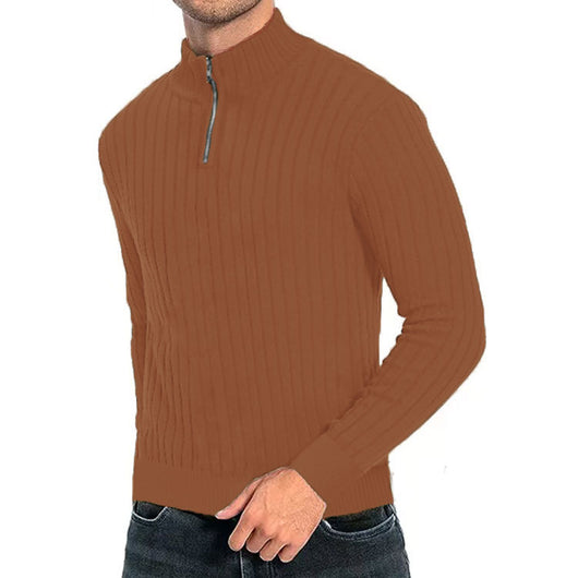 Suéter de Cuello Alto con Cierre para Hombre - Comodidad Casual - Image 25