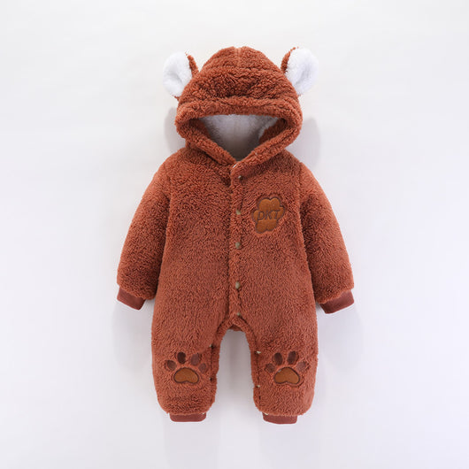 Jumpsuit Grueso de Algodón con Capucha y Mangas Largas - Image 3