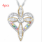 Fashion Love Heart Shaped Cross Pendant Love heart shaped cross 4PCS