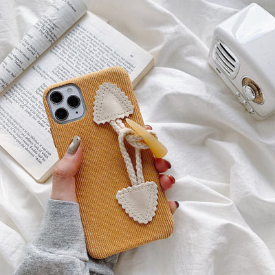 Funda de Cuero Suave para Celular - Botón Cuerno Otoño Invierno - Image 4