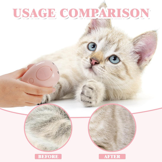 Cepillo de Vapor 3 en 1 para Gatos - Masajeador con Vapor Recargable y Limpieza Automática - Image 6