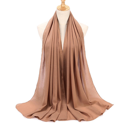 Pañuelo Chifón Plisado Transpirable para Mujer - Diseño Monocromo Elegante - Image 18