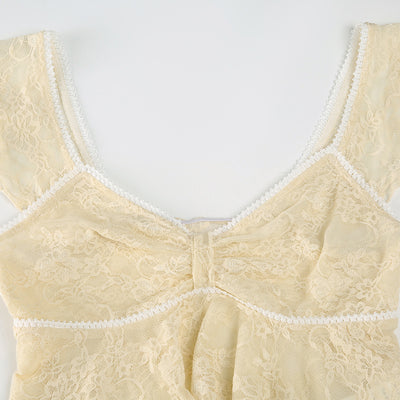 Blusa Elegante con Encaje Volantes Escote V Efecto Adelgazante - Image 17