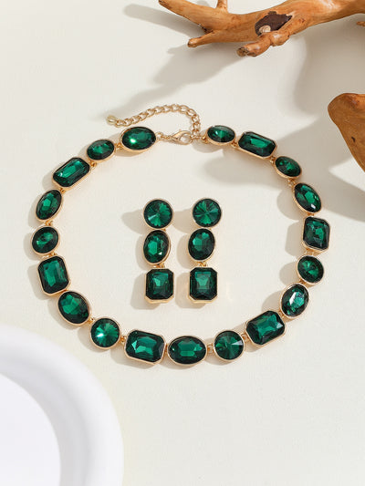 Collar de Cristales Brillantes Estilo Antiguo para Mujer - Image 10
