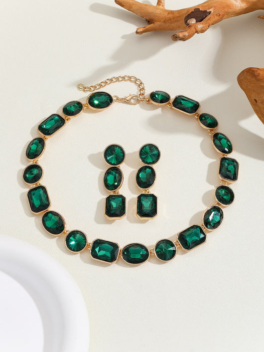 Collar de Cristales Brillantes Estilo Antiguo para Mujer - Image 10