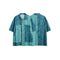 Camisa Suelta Hombre Rayas Étnicas Patchwork Manga Corta Retro