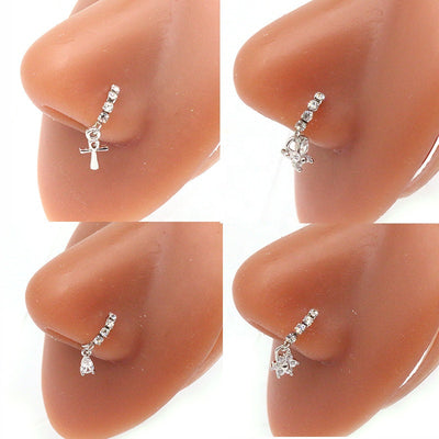 Aro Piercing Nasal Bisagra Mariposa con Zirconia - Tabique Elegante - Image 18