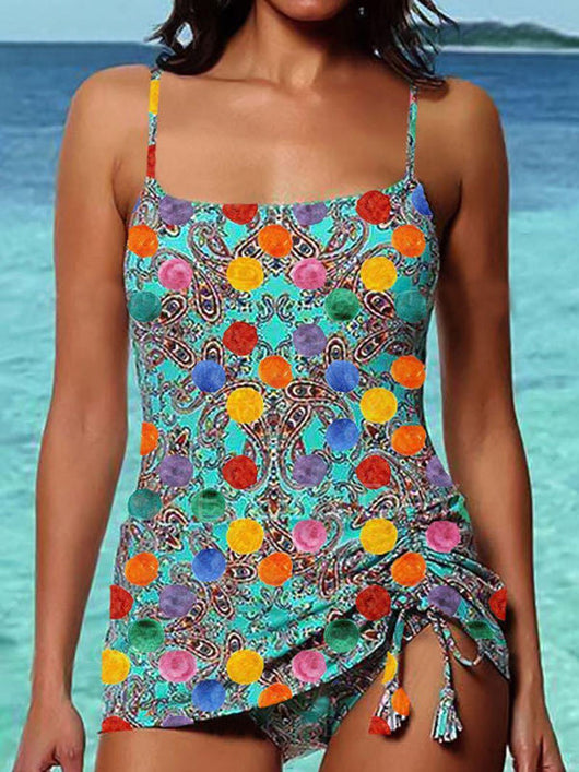 Traje de Baño Mujer Estilo Europeo con Flecos y Abertura Lateral - Image 6