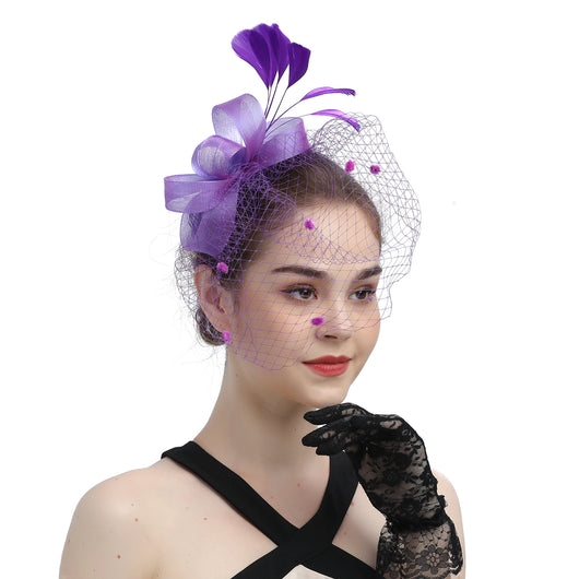 Tocado de Novia con Velo, Lazo y Sombrero de Copa - Image 27
