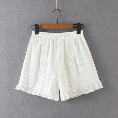 Conjunto de Short y Blusa con Cintura Elástica y Detalles de Encaje - Image 12