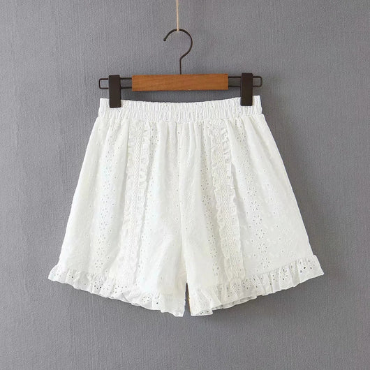 Conjunto de Short y Blusa con Cintura Elástica y Detalles de Encaje - Image 12