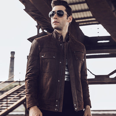 Chaqueta Casual de Cuero y Algodón para Hombre - Image 3
