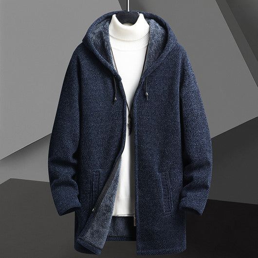 Cardigan Sudadera con Capucha y Forro Polar para Hombre - Abrigo Medio - Image 5