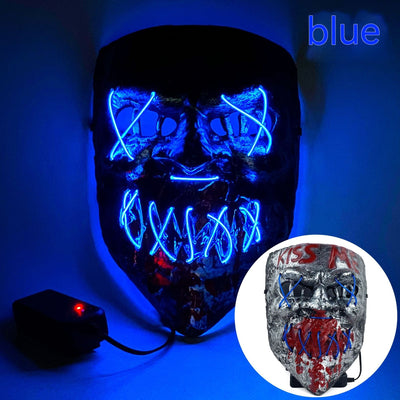 Máscara LED Fría para Halloween - Accesorio de Terror Profesional - Image 4