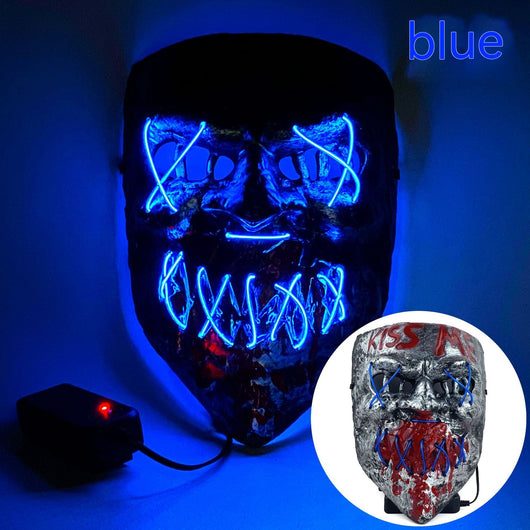 Máscara LED Fría para Halloween - Accesorio de Terror Profesional - Image 4