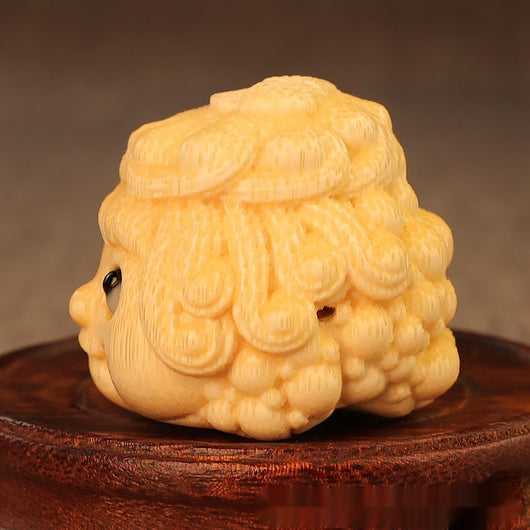 Figura de Sapo Dorado Tallada en Bamboo Macizo - Adorno Princesa de la Fortuna - Image 9