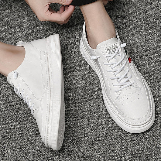 Zapatillas Blancas Cómodas para Estudiantes con Plantilla Elevadora - Image 4