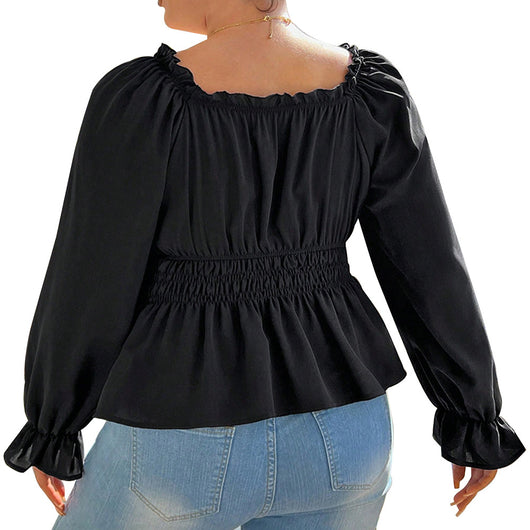 Blusa Reductora Talla Grande con Efecto Adelgazante y Escote Clavícula - Image 5