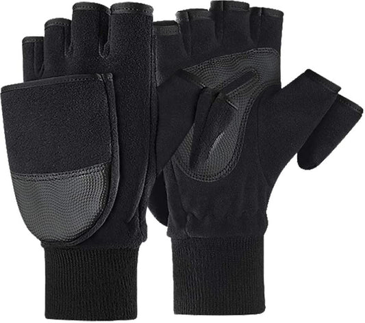 Guantes Deportivos Polar Fleece Medio Dedo con Pantalla Táctil y Agarre Antideslizante - Image 2