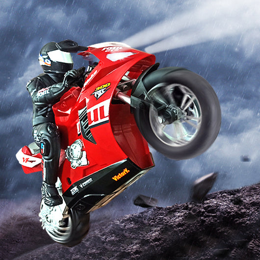 Moto Eléctrica Acrobática Teledirigida con Equilibrio, Drift y Efectos de Luz y Sonido