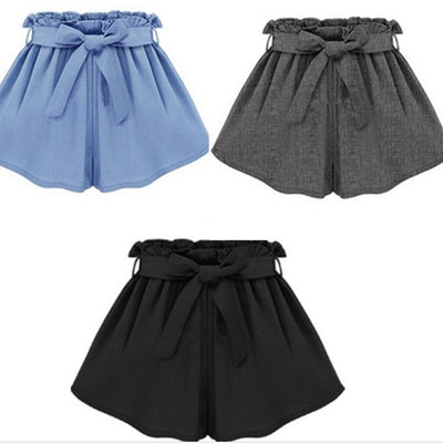 Shorts Holgados de Cintura Elástica en Colores Sólidos - Image 23