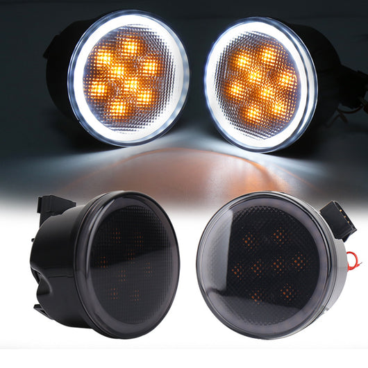 Luces LED de Rejilla Central para Wrangler con Señales de Giro y Advertencia