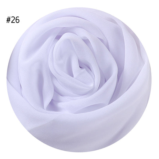 Pañuelo de Gasa Perlada en Colores Sólidos - Cobertura Elegante Monocromática - Image 29