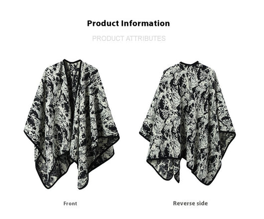Chal Jacquard de Pelo Artificial Tipo Visón con Pintura China - Primavera, Otoño e Invierno - Image 12