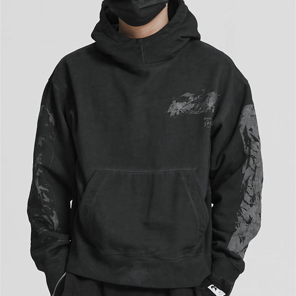 Sudadera con Capucha Estampado Hombro para Hombre