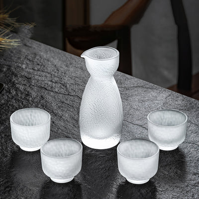 Juego de Jarras de Sake Estilo Japonés con Vasos Esmerilados - Image 3