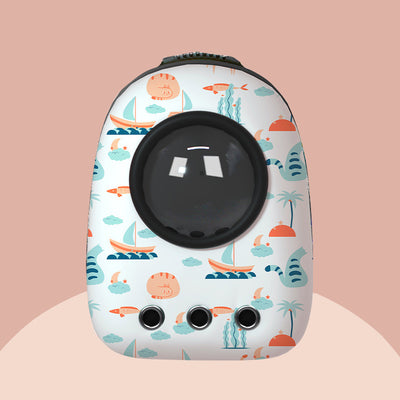 Mochila Transportadora de Gato Cápsula Espacial - Bolsa Escolar para Mascotas - Image 22