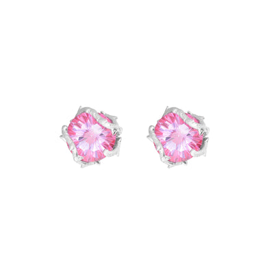 Aretes de Rosa Espinada Plata Pura - Corte Diamante Retro Unisex Antioxidante - Image 21