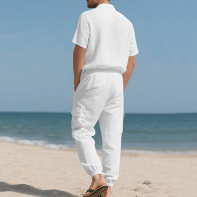 Conjunto de Trabajo Casual: Camisa Manga Corta y Pantalón - Image 17
