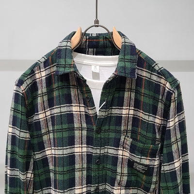 Camisa de Cuadros Verde en Algodón con Manga Larga - Image 4