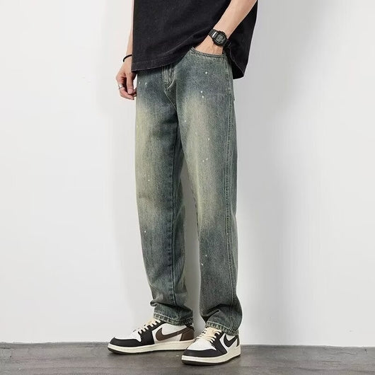 Pantalones Vaqueros Rotos Cintura Alta para Hombre Corte Recto - Image 14